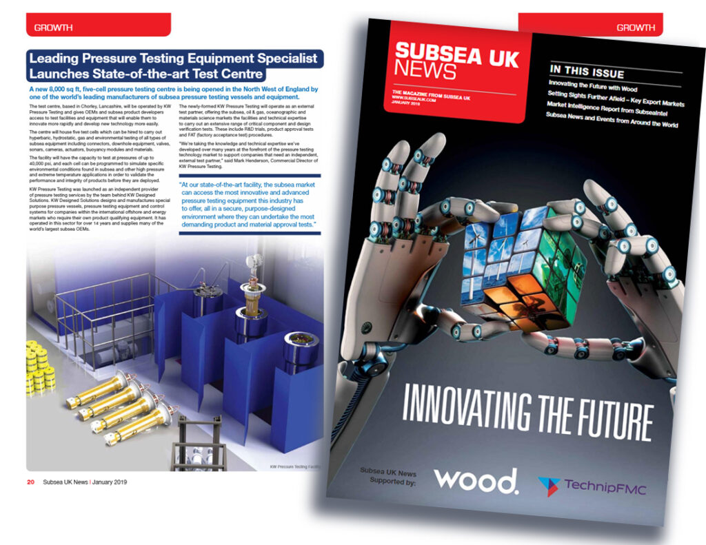 KW-Designed-Solutions- Subsea UK Jan 2019 - KW Pressure Testing