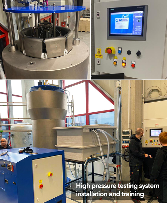 High pressure testing system for rigorous underwater robotics technology testing