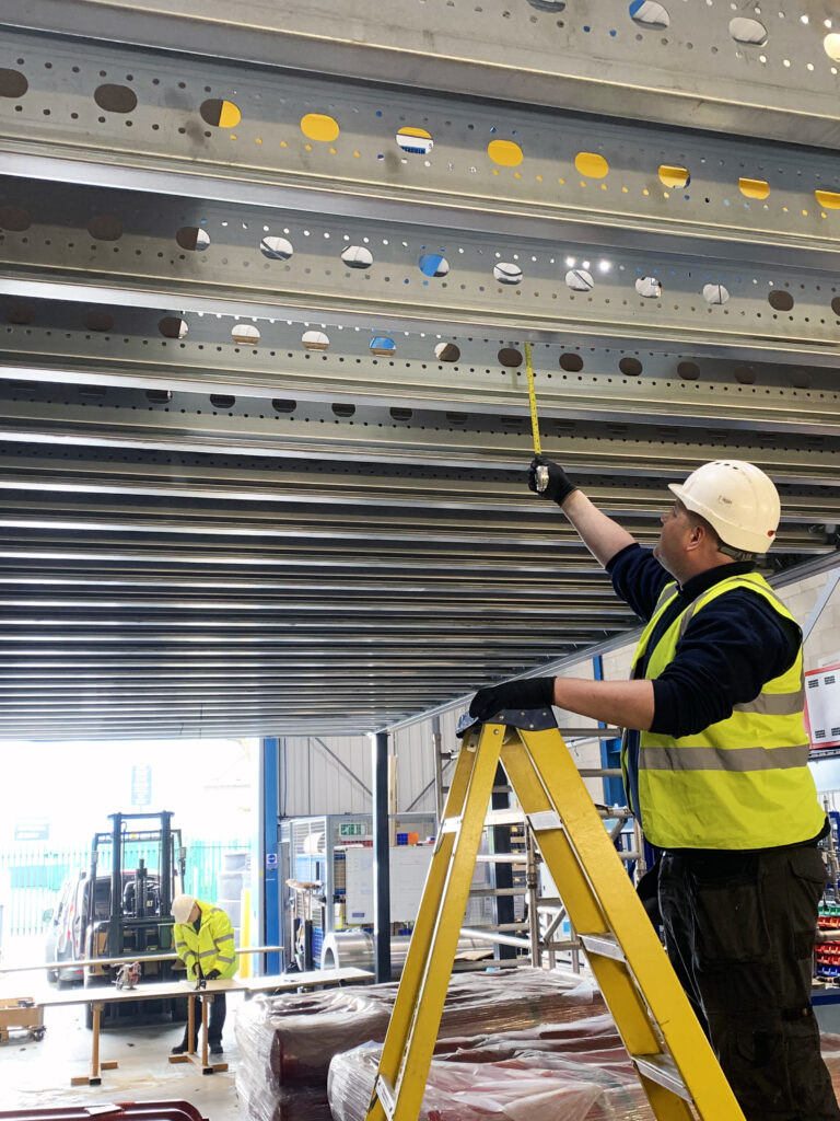 28,500 litre hyperbaric pressure testing system mezzanine flooring assembly